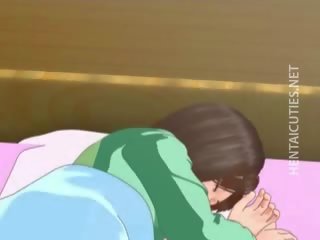 Attractive 3d anime miúda ter um molhada sonho